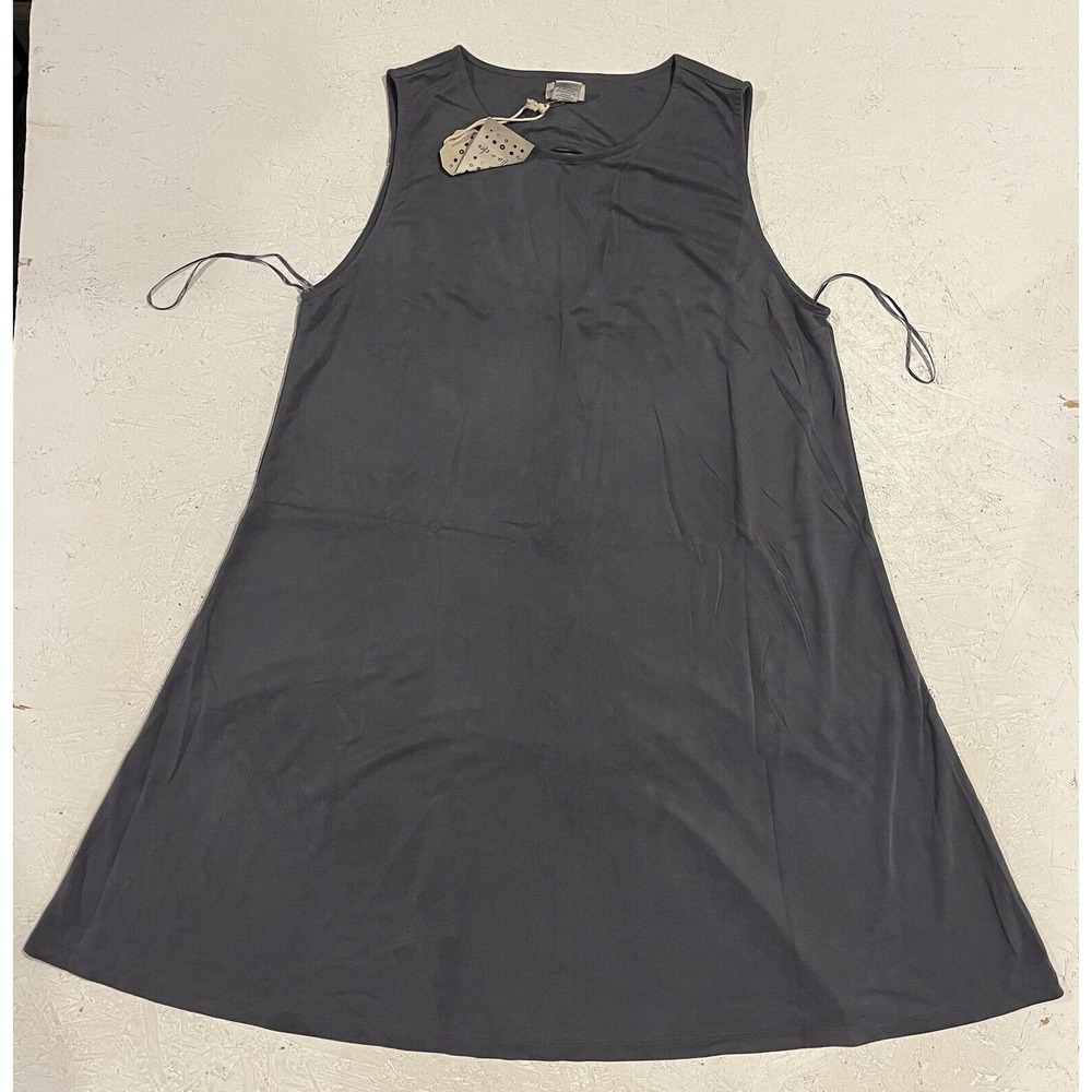 Delia + Cleo Sleeveless Dress Women's XL‎ Gray A-Line V Back Opening Modal